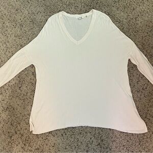 Simply Noelle Cream Long Sleeve V-Neck Sweater